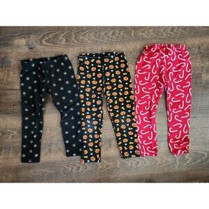 Lot Of 3 4T Holiday Leggings